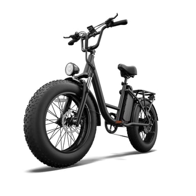 Bicicleta eléctrica Urlife E20PRO 1500W, neumáticos 26x4 pulgadas, 48V 15.6Ah, pantalla LCD extraíble, 7 velocidades, frenos de disco hidráulicos para adultos, negro