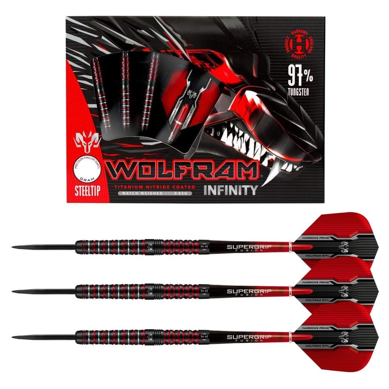Fléchettes en Tungstène Wolfram Infinity 97 20g Performance et Précision Neuf