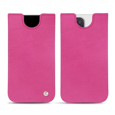 Pochette cuir Apple iPhone 12 Pro Max - Pochette - Rose - Cuir lisse premium
