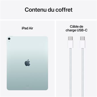 iPad Air 7 (2025), Puce M3, 13'' Wifi 256 Go, Bleu