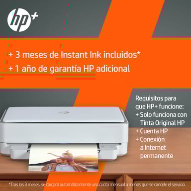 HP ENVY 6030e Inalámbrico All-in-One Color Impresora, Instant Ink; Fotocopiadora, escáner