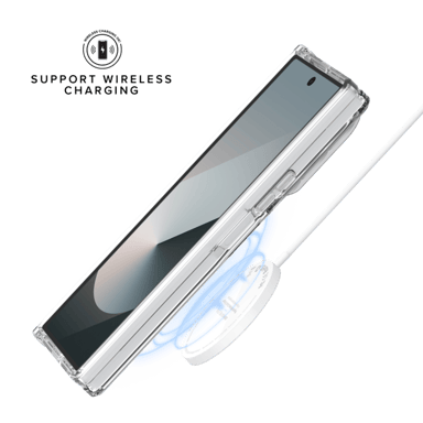 Coque hybride invisible fabriquée à 83 % de plastique recyclé pour Samsung Galaxy Z Fold7, transparente