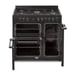 Cuisiniere piano gaz 3 fours électriques CONTINENTAL EDISON CECP903FB - 5 feux - Noir - Largeur 90