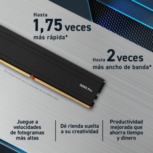 Crucial Mémoire RAM DDR5 Pro Kit 16GBx2 5600 MT/ CL46 - vue 2