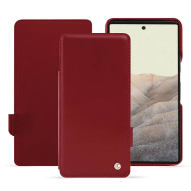 Housse cuir Google Pixel 7 Pro -  - Rouge - Cuir lisse