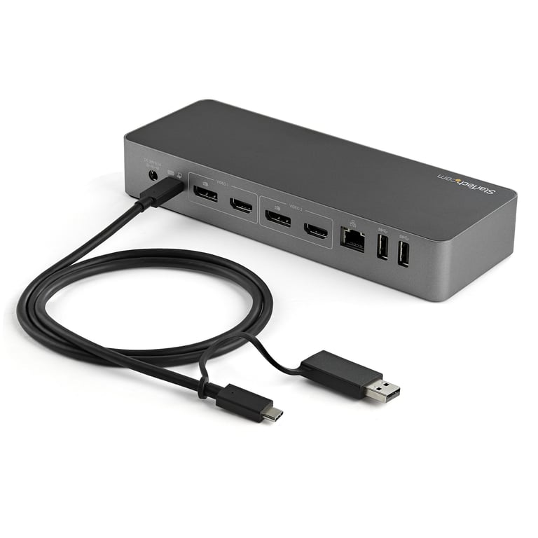 StarTech.com Câble USB-C de 1m avec Adaptateur USB-A Dongle, USB 10Gbps/5Gbps, 100W (5A) PD, 8K 60Hz/4K 144Hz DP Alt Mode - Compatible Thunderbolt Noir - vue 5