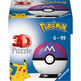 Pokemon Masterball Morada 3d Ball 54 Piezas
