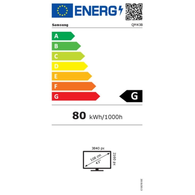 Samsung Samsung 43 Wide 16:9 QM43B T - vue 7