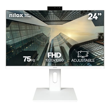 Nilox NXM24REGWEB01W écran plat de PC 60,5 cm (23.8 ) 1920 x 1080 pixels Full HD LED Blanc - Neuf