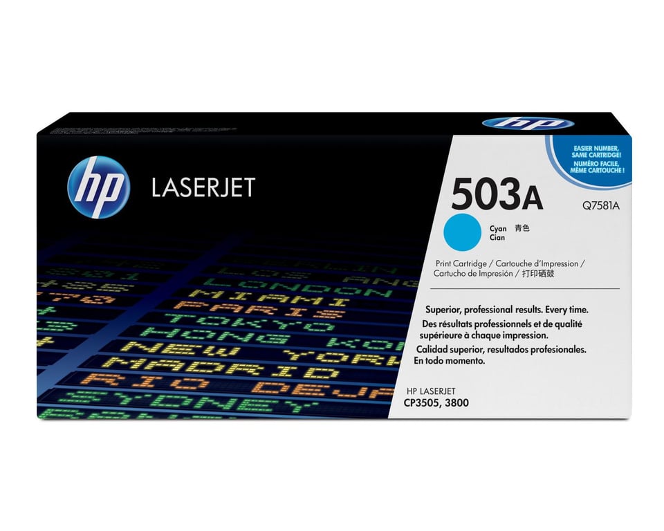 HP 503A toner LaserJet cyan authentique - Neuf