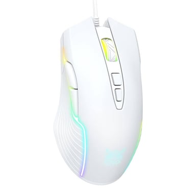 ONIKUMA - CW905 Blanco - Ratón Gaming LED RGB 6400 DPI