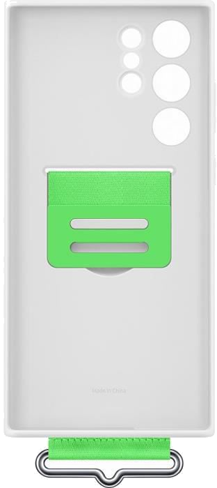 Coque Silicone avec laniere G S22Ultra Blanc