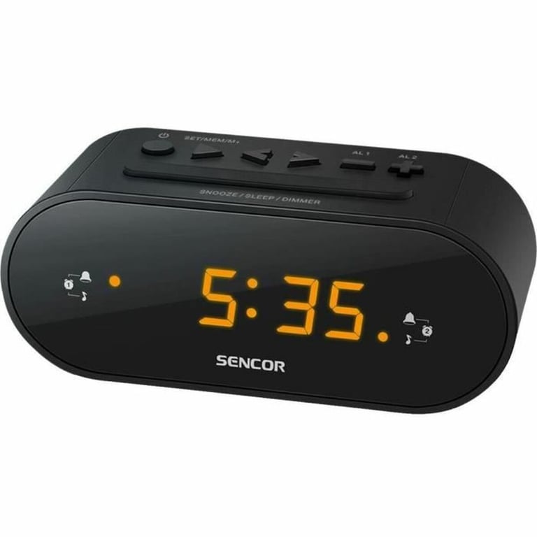 Sencor Reveil SRC1100B FM LED Ambre Or - vue 2