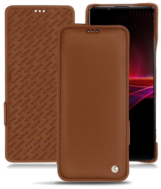 Housse cuir Sony Xperia 1 III - Rabat horizontal - Marron ( Nappa - Pantone #8B4720 ) - NOREVE