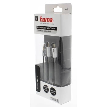 Cable de conexión ''AluLine'', jack 3,5 mm macho, estéreo - 2 RCA macho, 2 m