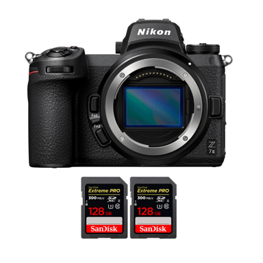 Appareil photo hybride Nikon Z7 II + 2 SanDisk 128GB Extreme PRO UHS-II + Ebook ''20 astuces pour des images qui claquent''