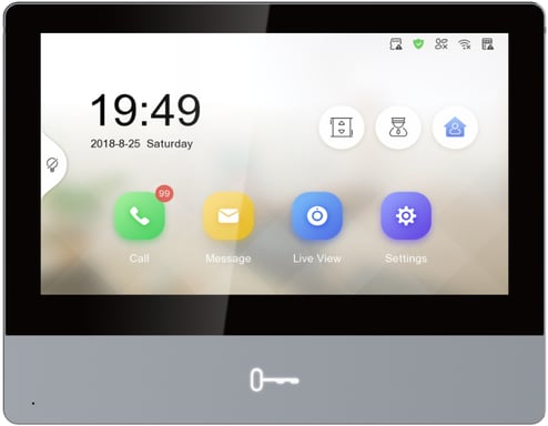 Hikvision DS-KH8350-WTE1 sistema de intercomunicación de video 17,8 cm (7'') Negro