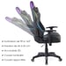 Fauteuil gaming Amstrad ELITE-LED-KRAKEN - Noir et gris - Eclairage LED 576 effets - Télécommande - Accoudoir 2D