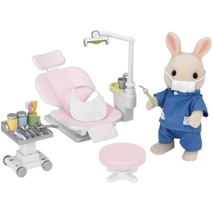 SYLVANIAN FAMILIES Dentiste et Accessoires Papa Lapin crème 14 accessoires inclus - vue 7