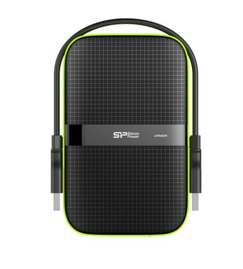Silicon Power Armor A60 disque dur externe 4 To 2.5'' Micro-USB B 3.2 Gen 1 (3.1 Gen 1) Noir, Vert