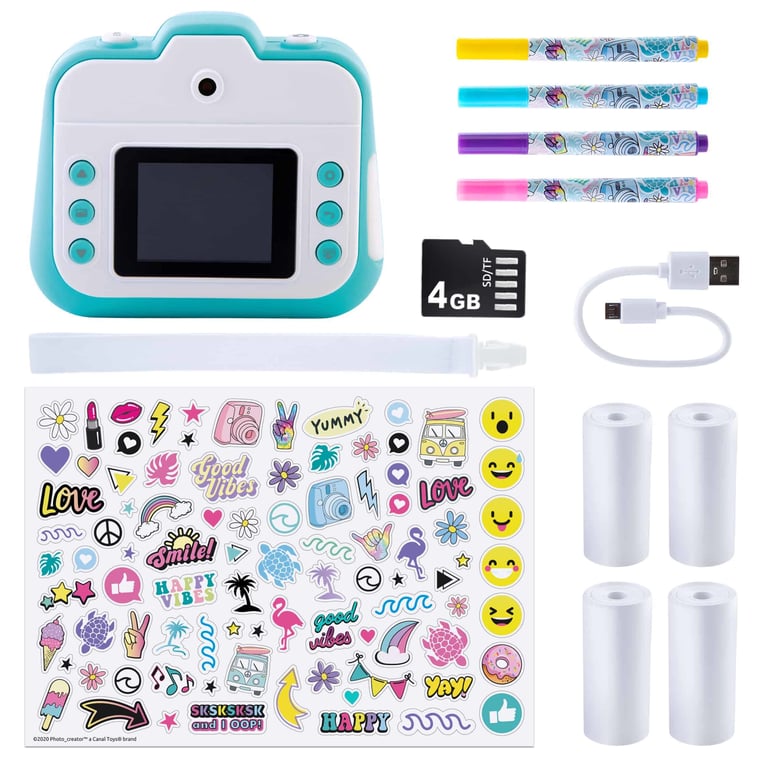 Canal Toys Photo Creator Instant Camera Turquoise, Blanc