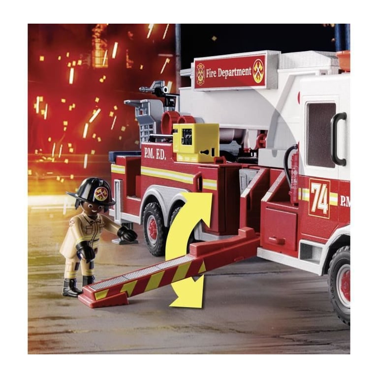PLAYMOBIL - 70935 - Camion de pompiers avec echelle - Neuf