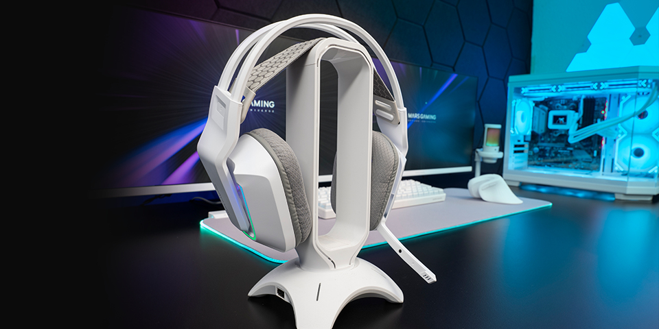 Casque Gaming Mars Gaming MH-STRIKEW – Son Immersif avec Éclairage FRGB - vue 2