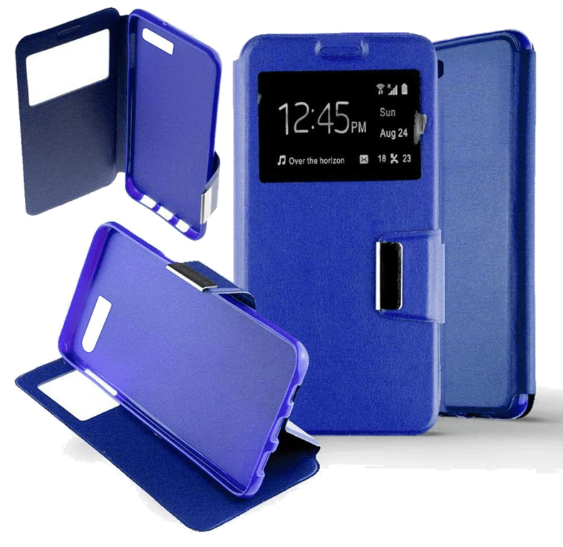 Etui Folio compatible Bleu Huawei P10 Plus