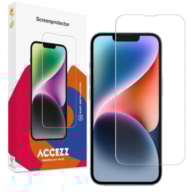 Accezz Protection d'écran en verre trempé pour Apple iPhone 13 / 13 Pro / 14 / 16e