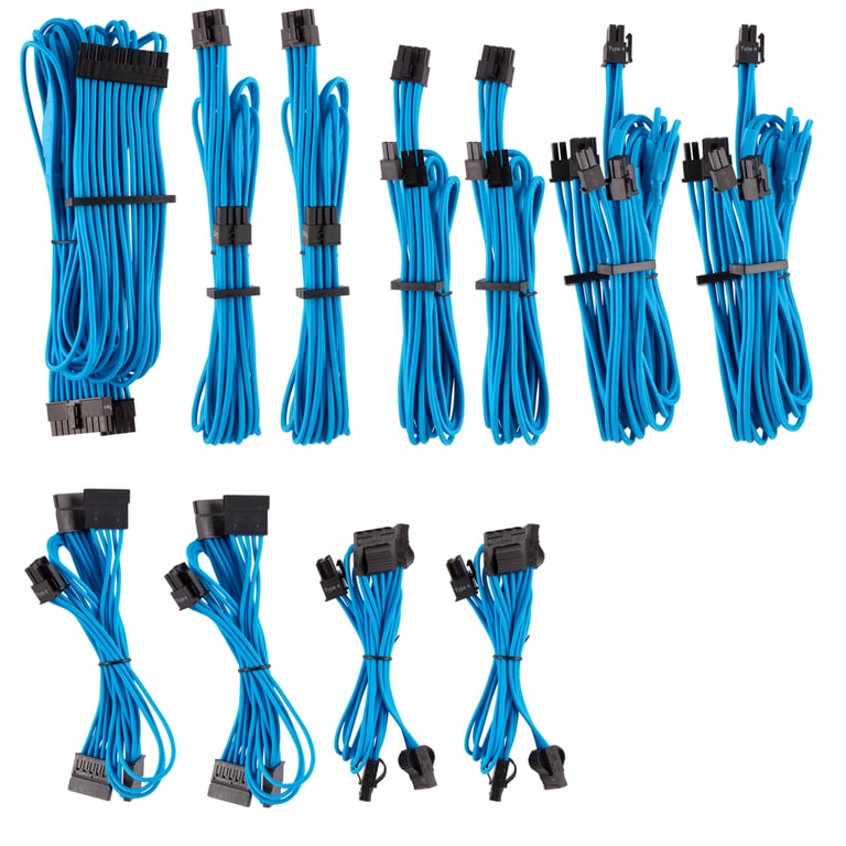 Corsair Premium Pro Sleeved Kabel Set Gen 4 wei?/schwarz - vue 2
