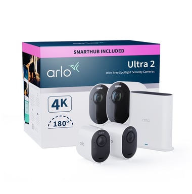 Arlo Ultra 2 Caméra de Surveillance extérieure, pack de 2 blanc