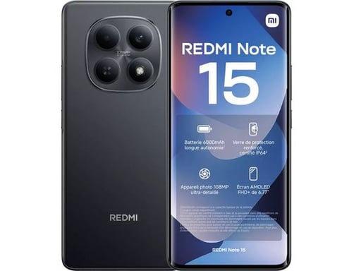 Xiaomi Redmi Note 15 4g Black - 8+256gb - 6.77'' Amoled 120hz Full Hd+
