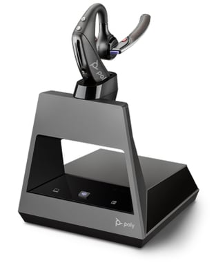 Poly 5200 Office Casque Sans fil Crochets auriculaires, Ecouteurs Bureau/Centre d'appels Bluetooth Noir