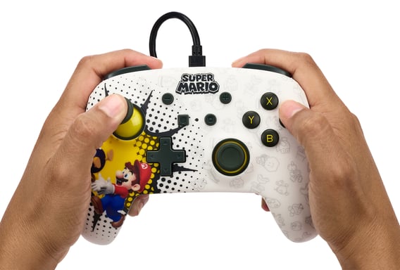 PowerA NSGP0085-01 mando y volante Negro, Azul, Rojo, Blanco, Amarillo USB Gamepad Analógico Nintendo Switch
