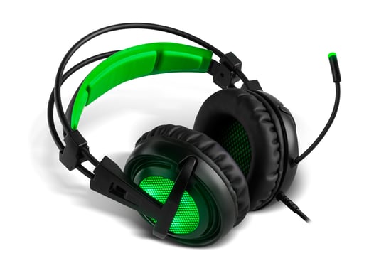 BG Xonar-X6 Cuffie cablate con archetto Play Nero, Verde