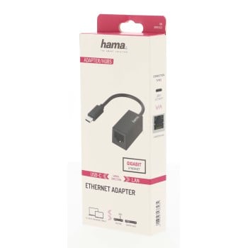 Hama 00200322 Cavo USB Type-C RJ-45 con cambio di genere Nero