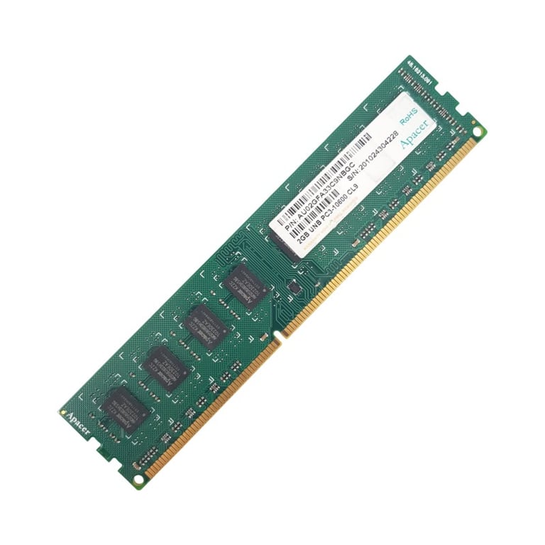 Apacer 2Go Ram Ddr3 Au02Gfa33C9Nbgc Dimm Pc3-10600 2Rx8 - Très Bon État
