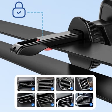 Supporto auto magnetico fissaggio bocchetta aria blocco rotazione