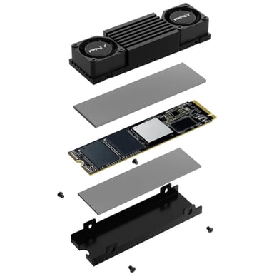 PNY - CS3150 XLR8 Gaming EPIC-X RGB - Disque dur SSD Interne - 2To - M.2 NVMe - RGB Heatsink (M280CS3150XHS-2TB-RB)