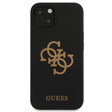 Custodia Guess per iPhone 13 mini 5,4'' nero Silicone 4G Logo