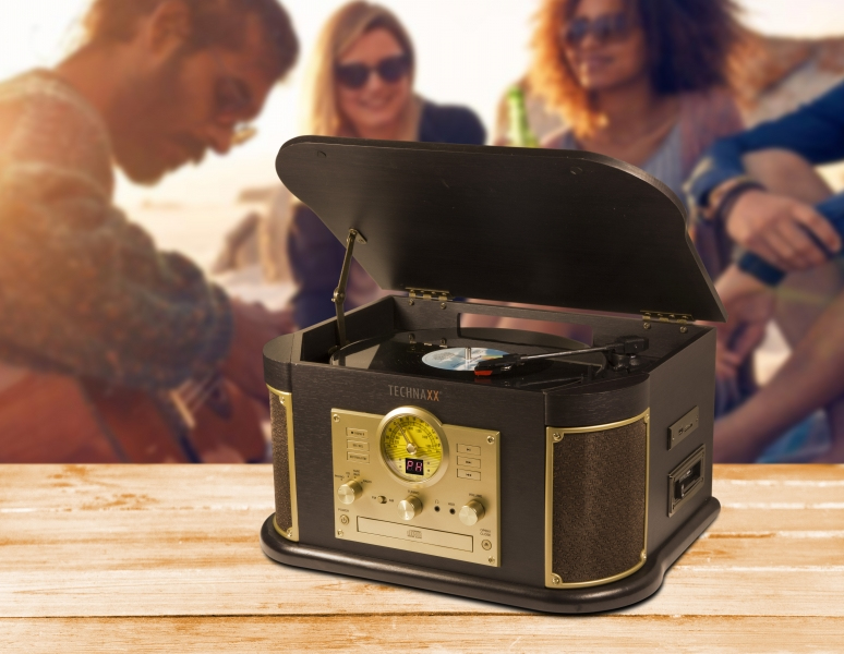 Technaxx TX 103 Tourne disque entraîné par courroie Or Semi automatique Neuf - vue 4