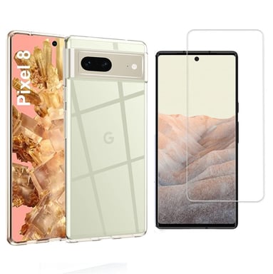 Google Pixel 8 5G coque tpu transparente et vitre