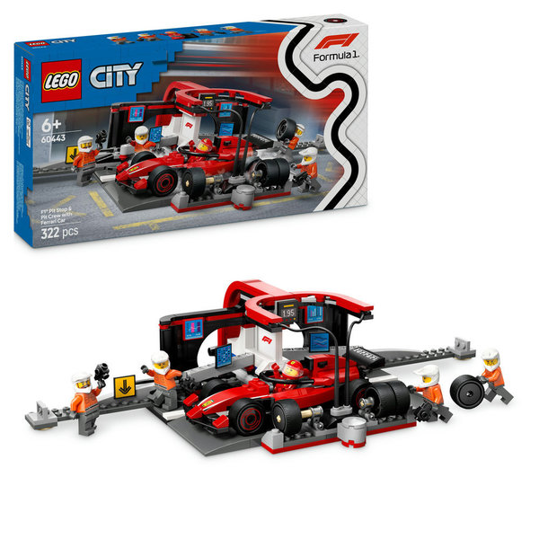 Lego City Arrêt Au Stand De F1 Avec Voiture Ferrari 60443 Lego La Boite - vue 4