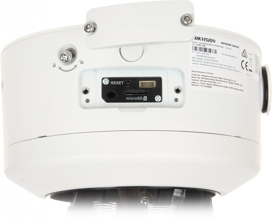 Hikvision DS 2CD2747G2H LIPTRZS2USL 2.8 12mm Caméra réseau dôme varifocale motorisée 4 MP avec Smart Hybrid et ColorVu Neuf