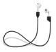 Cinturino in morbido silicone gel con clip magnetica per AirPods/ AirPods Pro, nero satinato