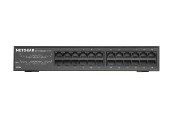 NETGEAR GS324 No administrado Gigabit Ethernet (10/100/1000) Negro