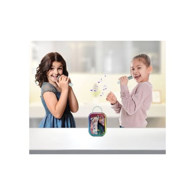 Boombox de karaoke Bluetooth LEXIBOOK Frozen con 2 micrófonos inalámbricos Azul