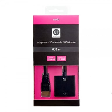 D2 Diffusion D2ADPVGAFHDMIM cavo video e adattatore HDMI VGA (D-Sub) da 0,5 m Nero