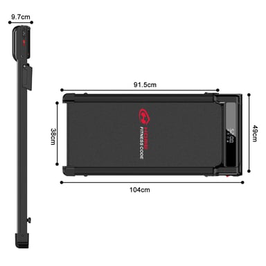 Tapis De Course Z3pb Avec Moteur Sans Balais, Vitesse 1-6 Km/h, 5% Inclinaison Manuelle, Noir, Rattantree