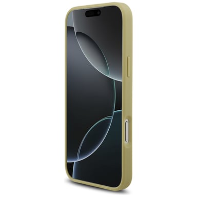 Custodia Guess con logo triangolo strass per iPhone 17 Pro Max oro